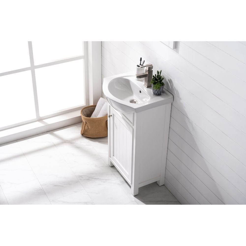 Marian Transitional White 20" Single Sink Vanity | S05-20-WT