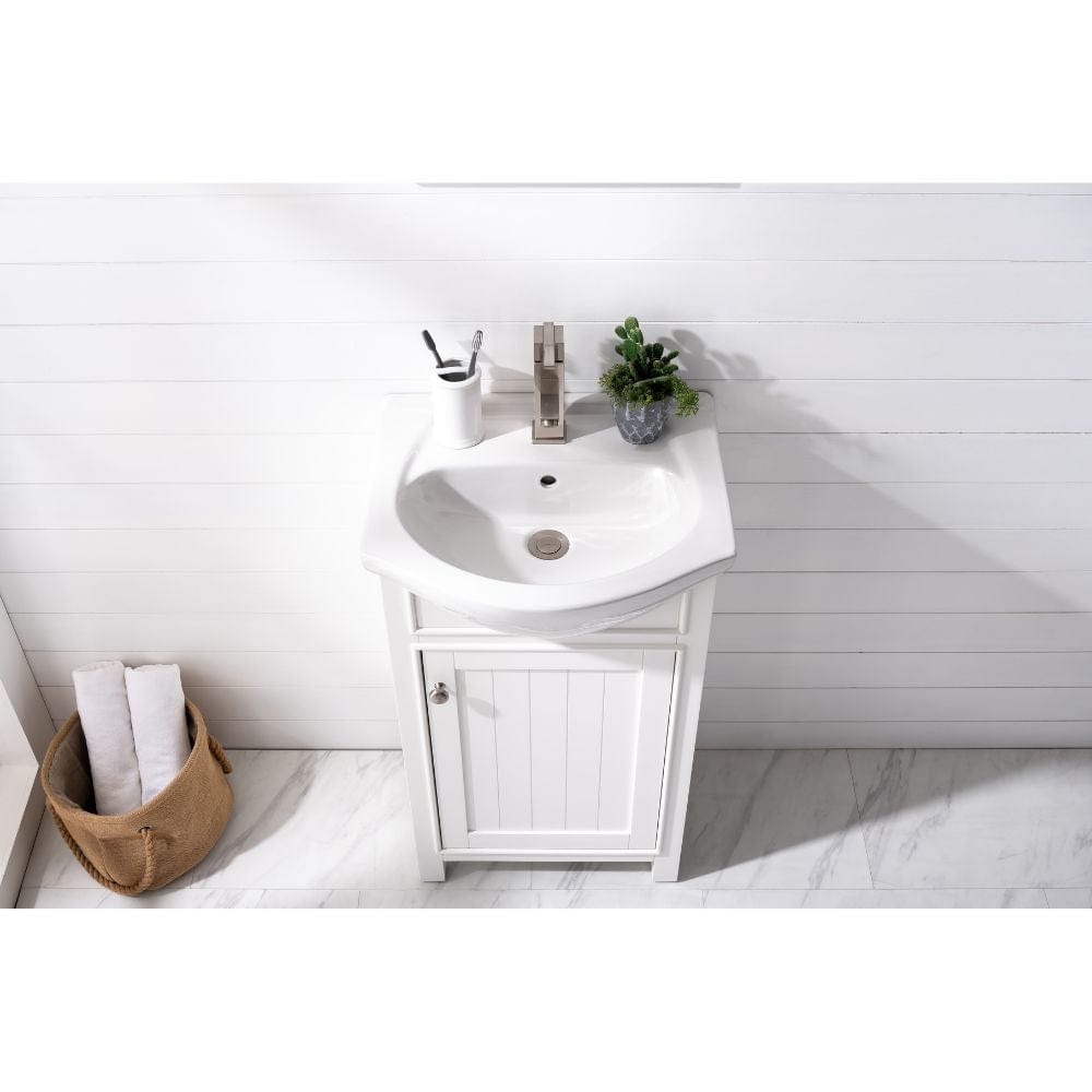 Marian Transitional White 20" Single Sink Vanity | S05-20-WT