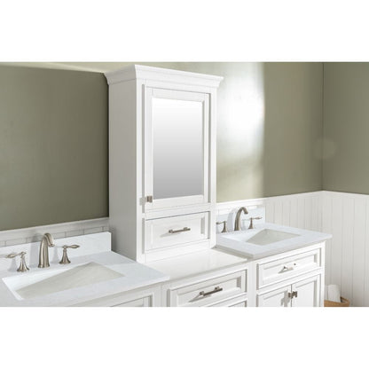 Milano Transitional White 84" Double Sink Bathroom Vanity Modular Set | ML-84MC-WT