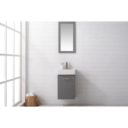 Stella Modern Gray 16.5" Single Sink Vanity | S03-17-GY