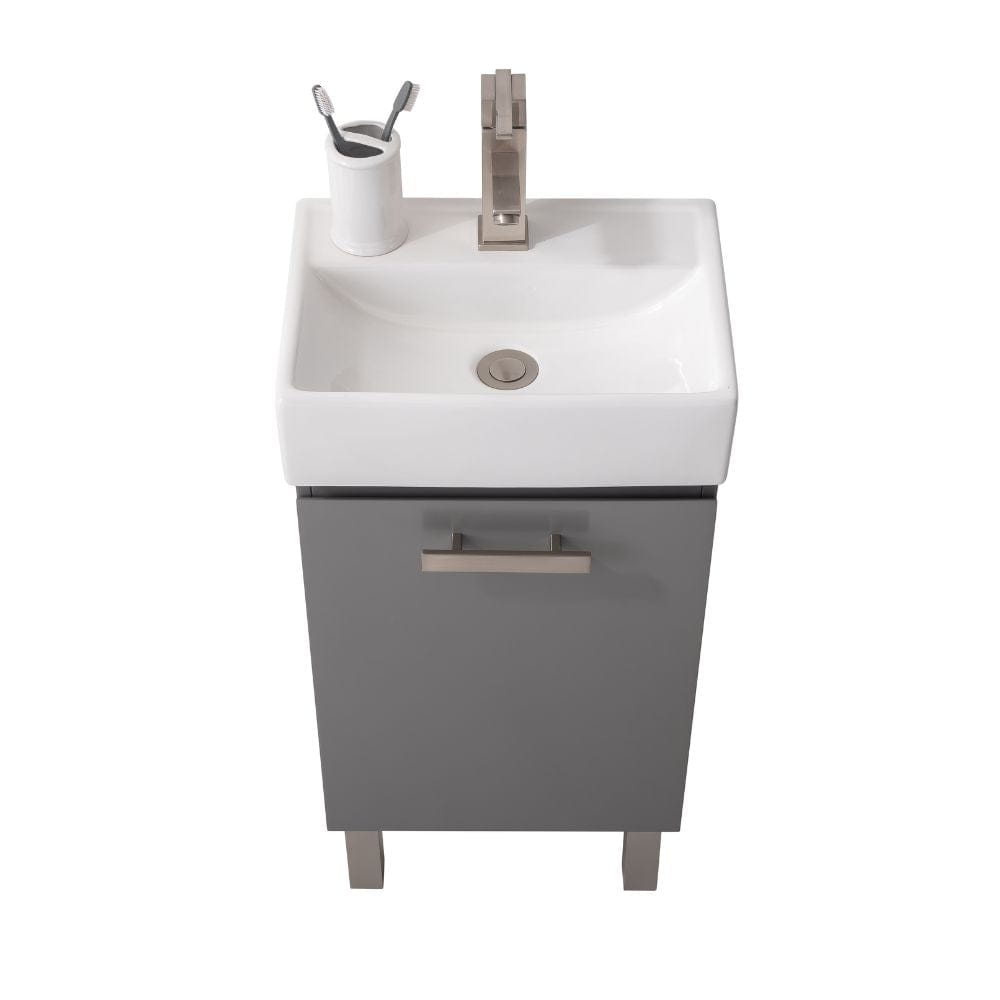 Stella Modern Gray 16.5" Single Sink Vanity | S03-17-GY