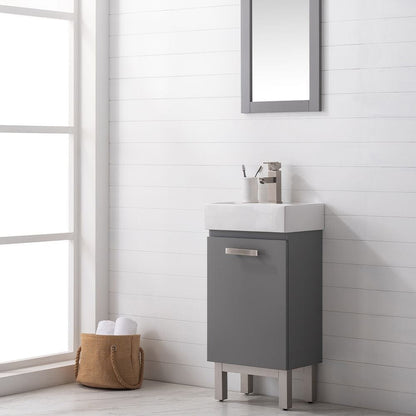 Stella Modern Gray 16.5" Single Sink Vanity | S03-17-GY