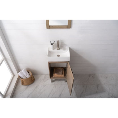 Stella Modern Oak 16.5" Single Sink Vanity | S03-17-OAK