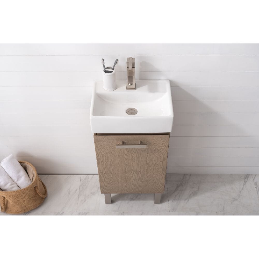 Stella Modern Oak 16.5" Single Sink Vanity | S03-17-OAK