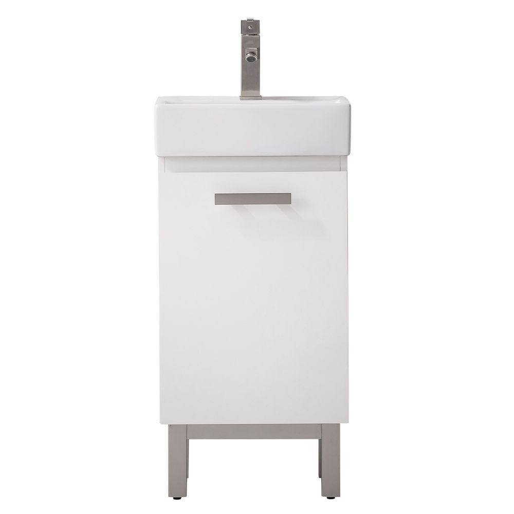 Stella Modern White 16.5" Single Sink Vanity | S03-17-WT