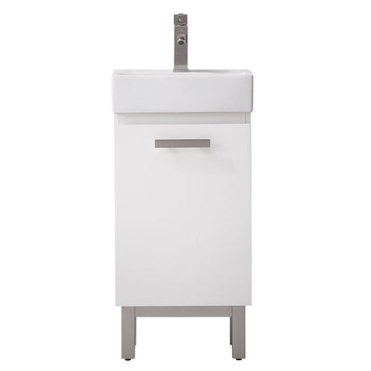 Stella Modern White 16.5" Single Sink Vanity | S03-17-WT