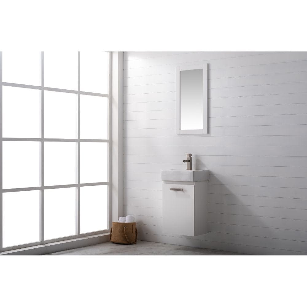 Stella Modern White 16.5" Single Sink Vanity | S03-17-WT