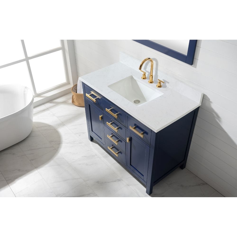 Valentino Modern Blue 42" Single Sink Vanity | V01-42-BLU