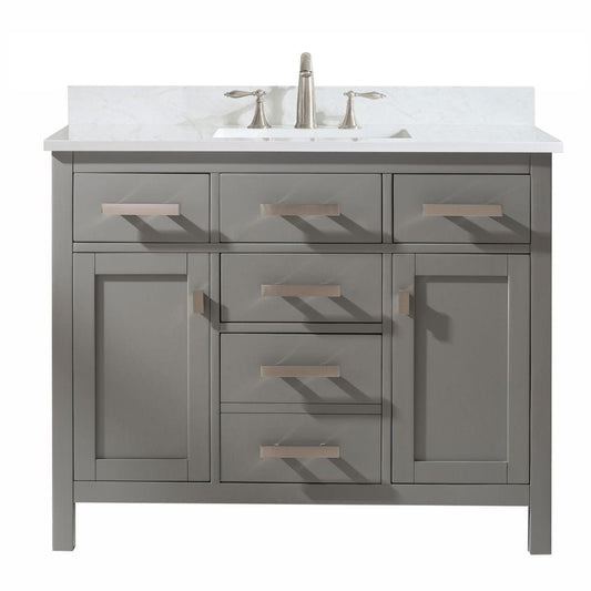 Valentino Modern Gray 42" Single Sink Vanity | V01-42-GY