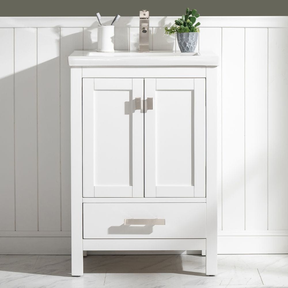 Valentino Modern White 24" Single Sink Vanity | V01-24-WT