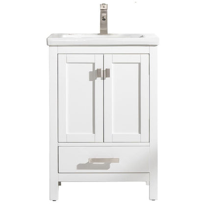 Valentino Modern White 24" Single Sink Vanity | V01-24-WT