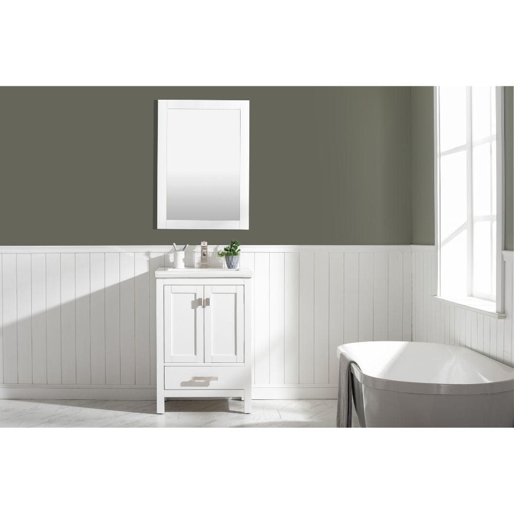 Valentino Modern White 24" Single Sink Vanity | V01-24-WT