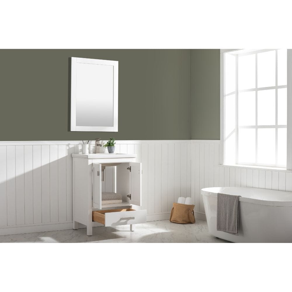 Valentino Modern White 24" Single Sink Vanity | V01-24-WT