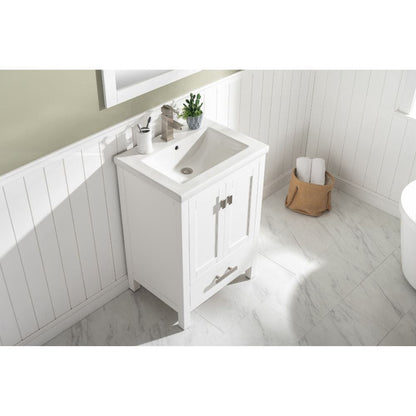 Valentino Modern White 24" Single Sink Vanity | V01-24-WT