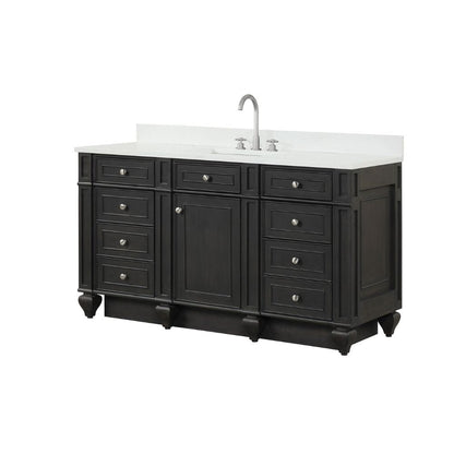 Winston Traditional Brown 60" Single Vanity | WN-60S-BR