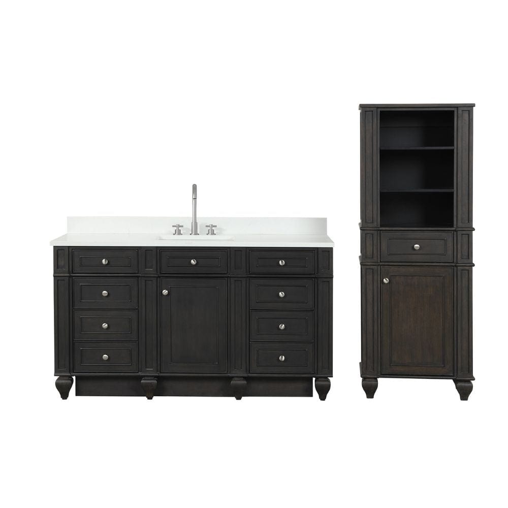 Winston Traditional Brown 60" Single Vanity | WN-60S-BR