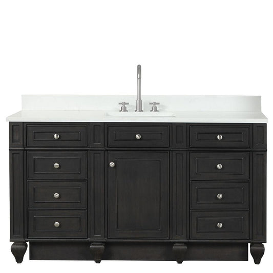 Winston Traditional Brown 60" Single Vanity | WN-60S-BR