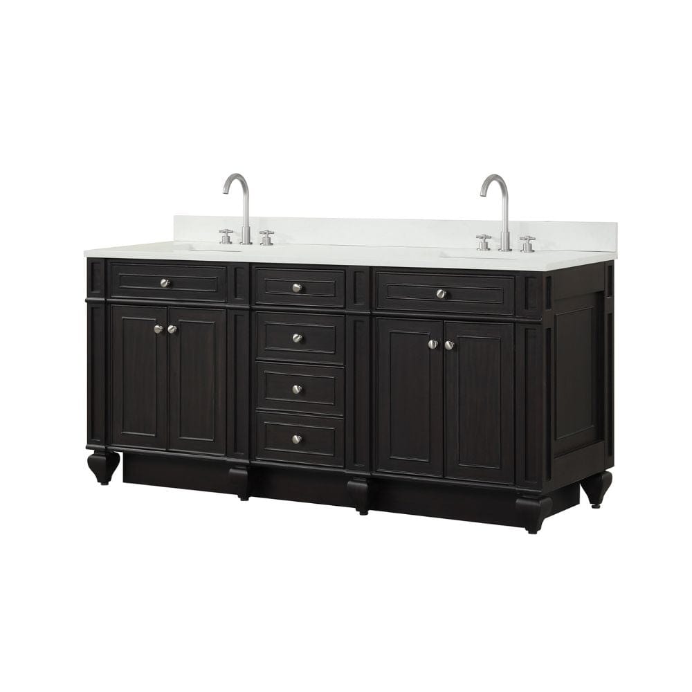 Winston Traditional Espresso 72" Double Vanity | WN-72-ES