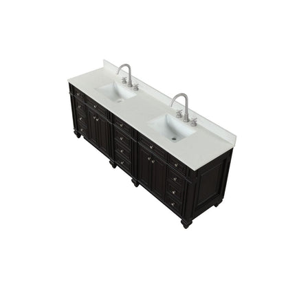 Winston Traditional Espresso 84" Double Vanity | WN-84-ES