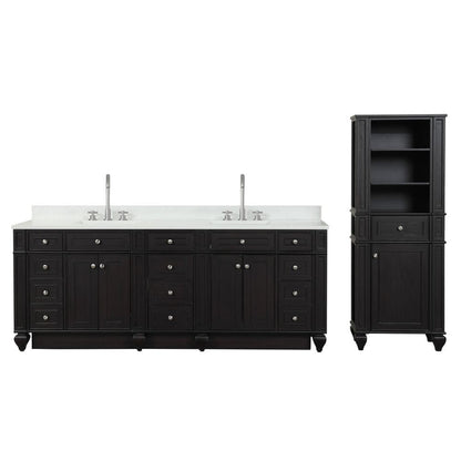 Winston Traditional Espresso 84" Double Vanity | WN-84-ES