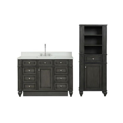 Winston Traditional Gray 48" Single Vanity | WN-48-GY