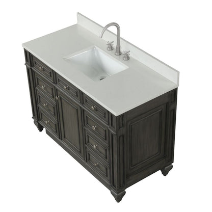 Winston Traditional Gray 48" Single Vanity | WN-48-GY