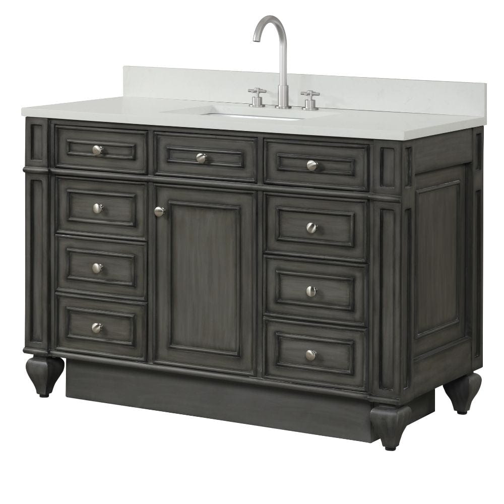 Winston Traditional Gray 48" Single Vanity | WN-48-GY