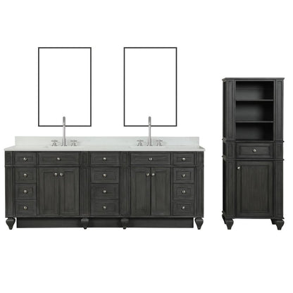 Winston Traditional Gray 84" Double Vanity | WN-84-GY