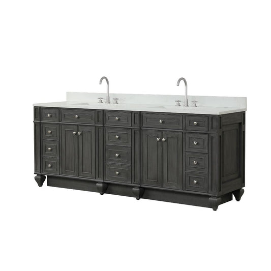 Winston Traditional Gray 84" Double Vanity | WN-84-GY