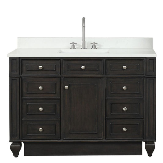 Winston Traditional Walnut 48" Single Vanity | WN-48-BR