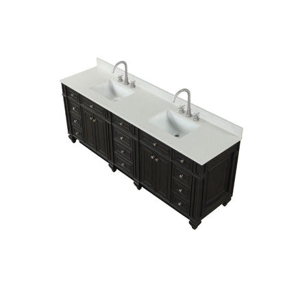 Winston Traditional Walnut 84" Double Vanity | WN-84-BR