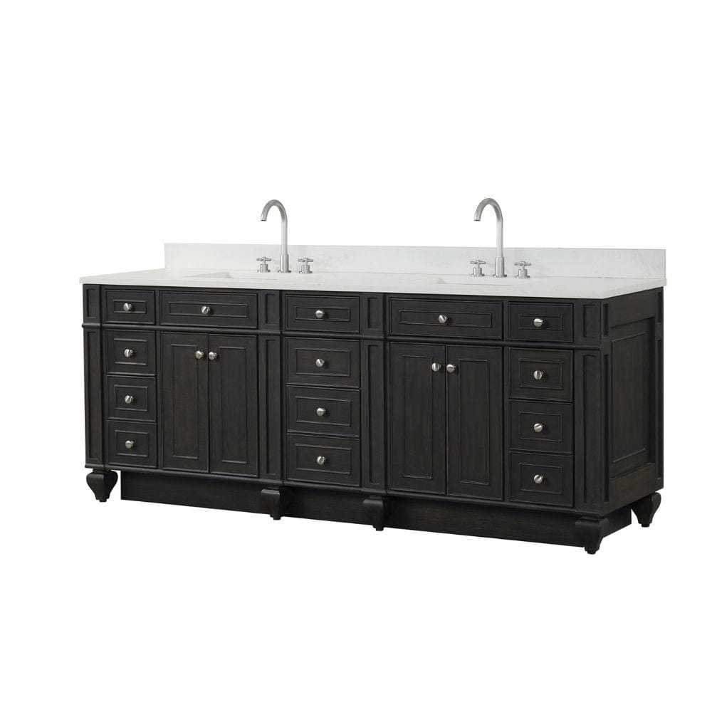 Winston Traditional Walnut 84" Double Vanity | WN-84-BR