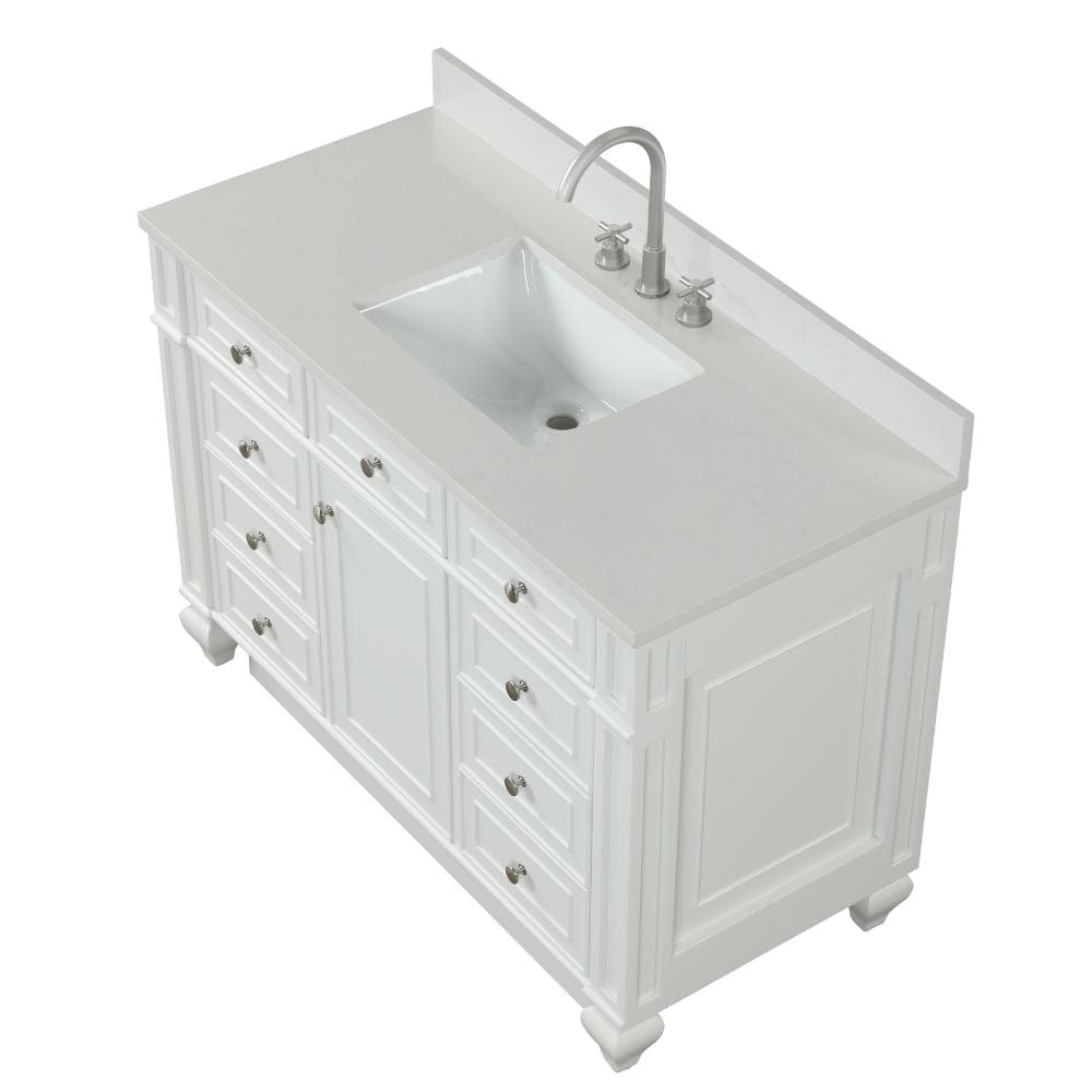 Winston Traditional White 48" Single Vanity | WN-48-W