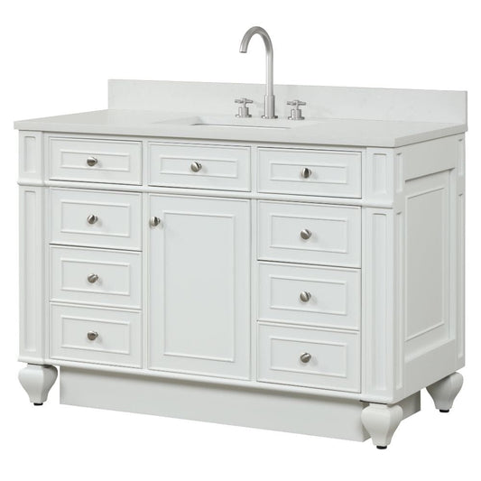 Winston Traditional White 48" Single Vanity | WN-48-W