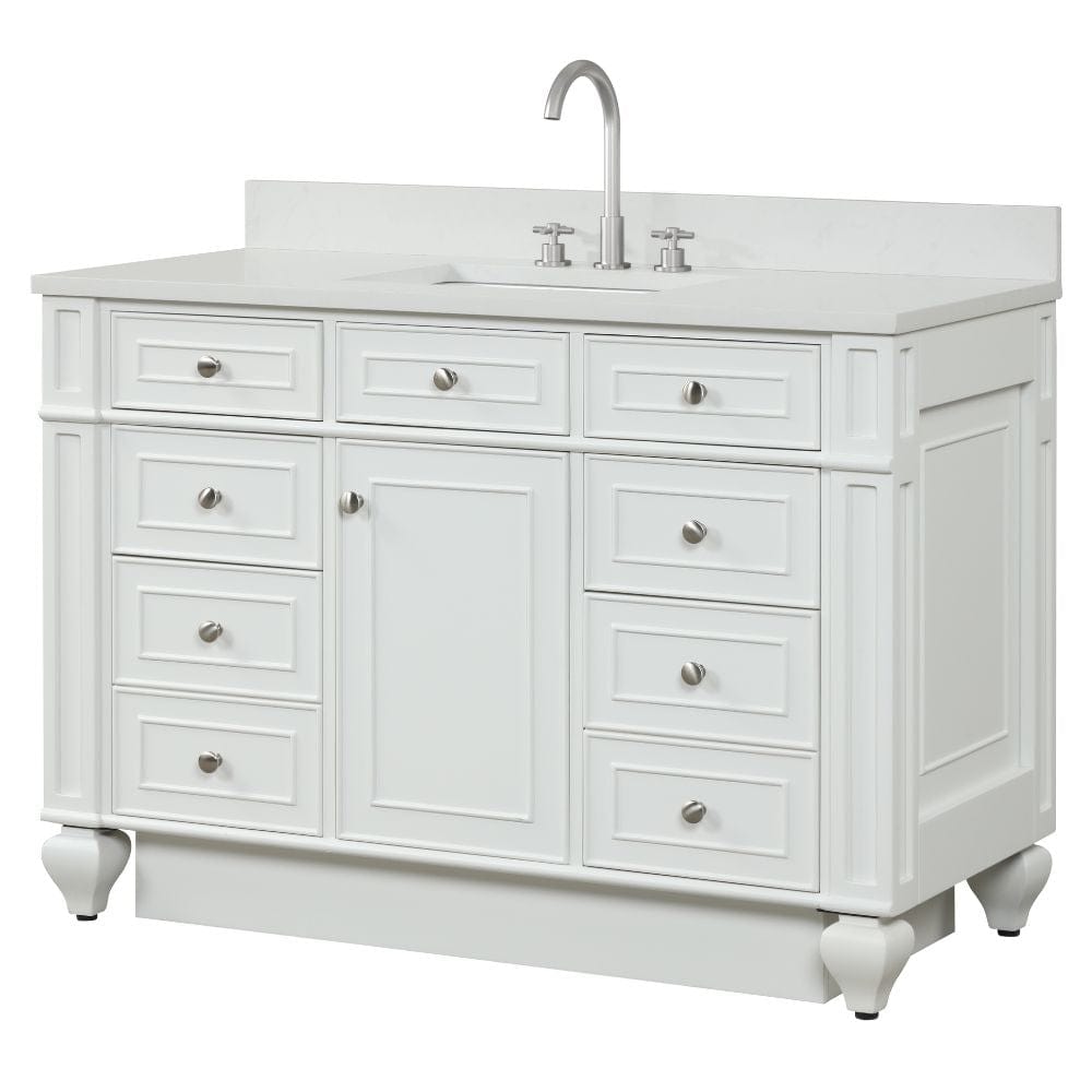 Winston Traditional White 48" Single Vanity | WN-48-W