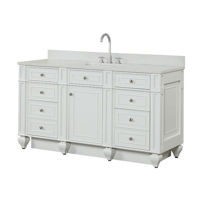 Winston Traditional White 60" Single Vanity | WN-60S-W