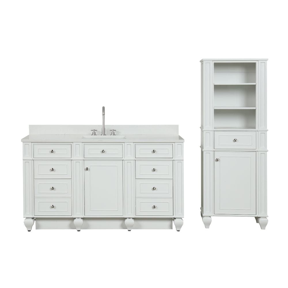 Winston Traditional White 60" Single Vanity | WN-60S-W