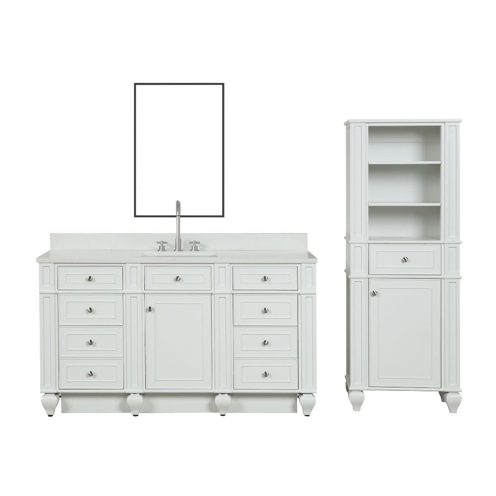 Winston Traditional White 60" Single Vanity | WN-60S-W