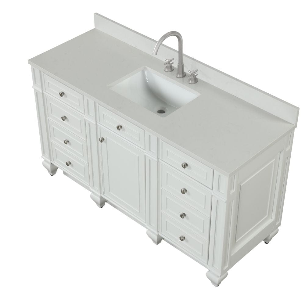 Winston Traditional White 60" Single Vanity | WN-60S-W