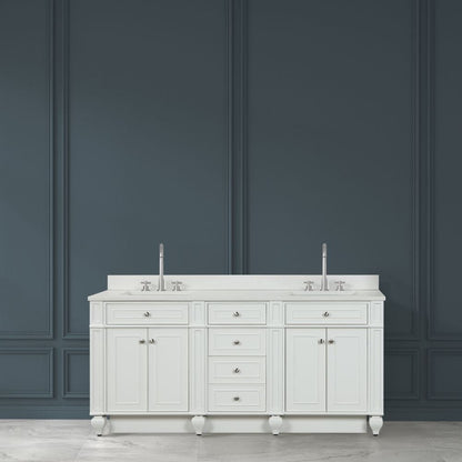 Winston Traditional White 72" Double Vanity | WN-72-W