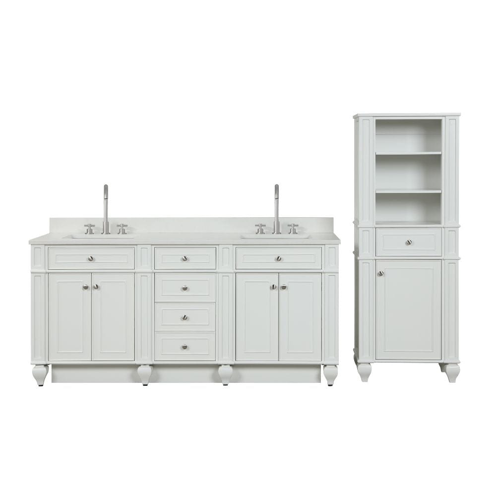 Winston Traditional White 72" Double Vanity | WN-72-W