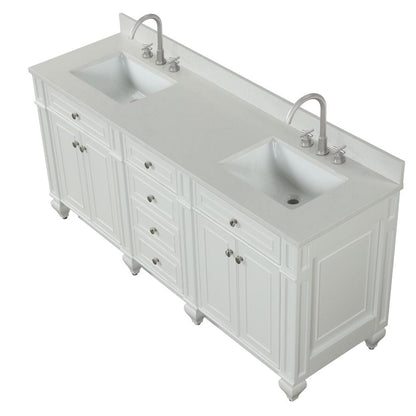 Winston Traditional White 72" Double Vanity | WN-72-W