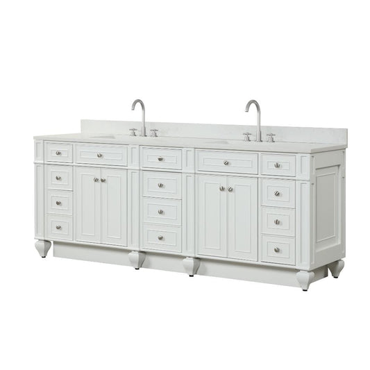 Winston Traditional White 84" Double Vanity | WN-84-W