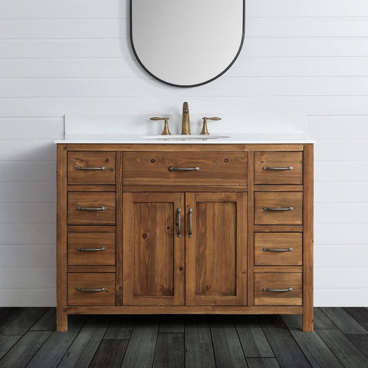 Design Element Bryson 48" Vanity Base Only in Walnut