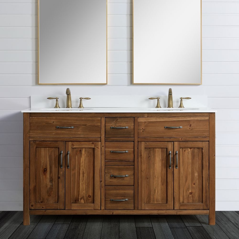 Design Element Bryson Transitional 72" Vanity Base Only in Walnut | DEC4002-D-CB