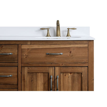 Design Element Bryson Transitional 72" Vanity Base Only in Walnut | DEC4002-D-CB