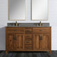 Design Element Bryson Transitional 72" Vanity Base Only in Walnut | DEC4002-D-CB