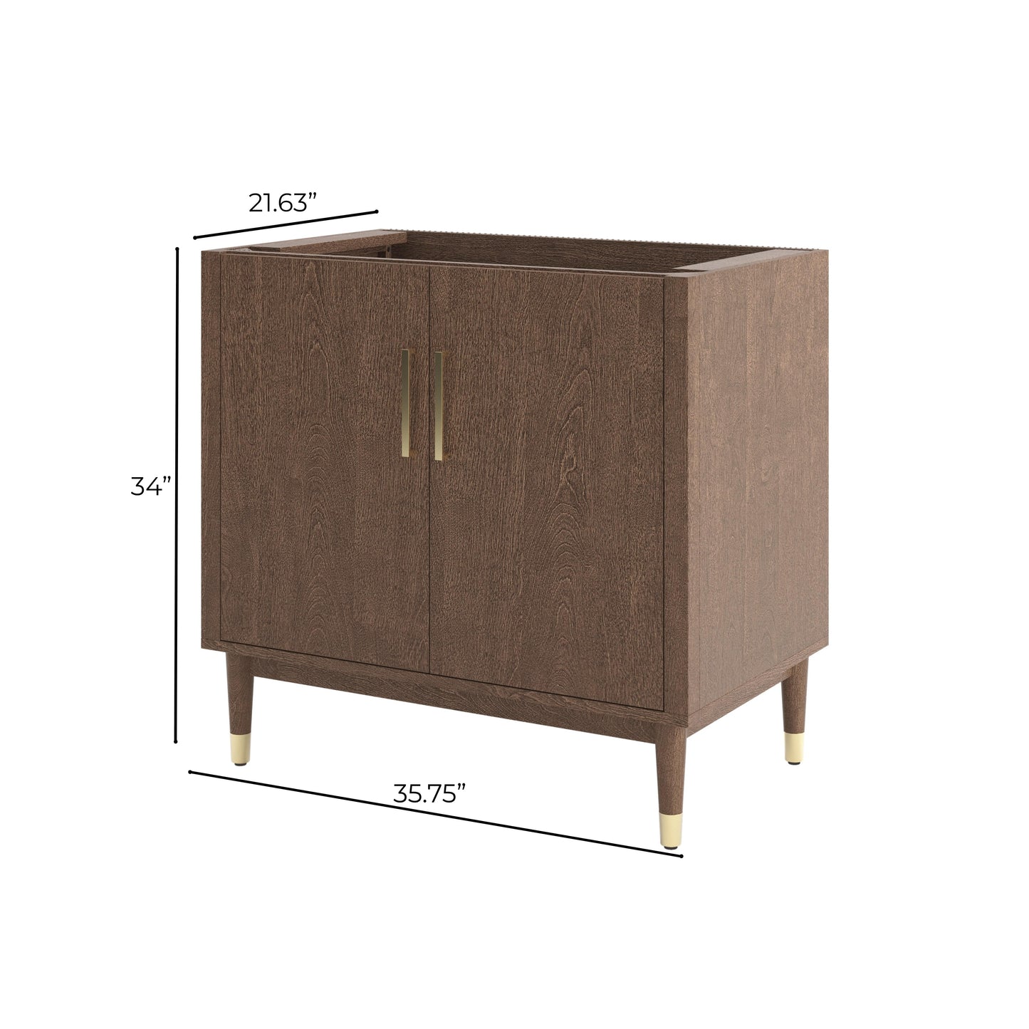 Fresca Sawyer 36" Freestanding Bathroom Cabinet in Mocha Birch