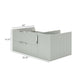 Fresca Camille 36" Floating Bathroom Vanity in Whispering Sage