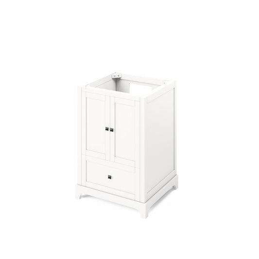 The Addington vanity features full-sized bottom drawers with soft-close slides and expansive cabinets.